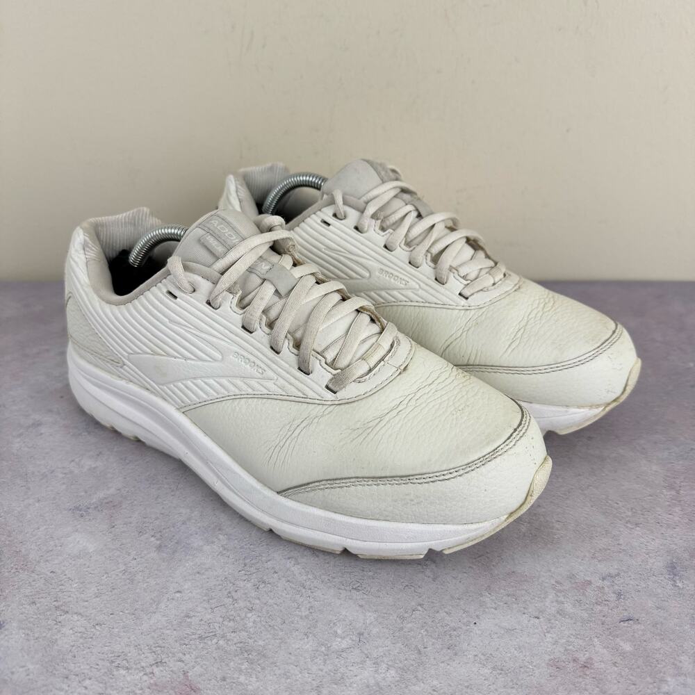 Brooks White Leather Sneakers